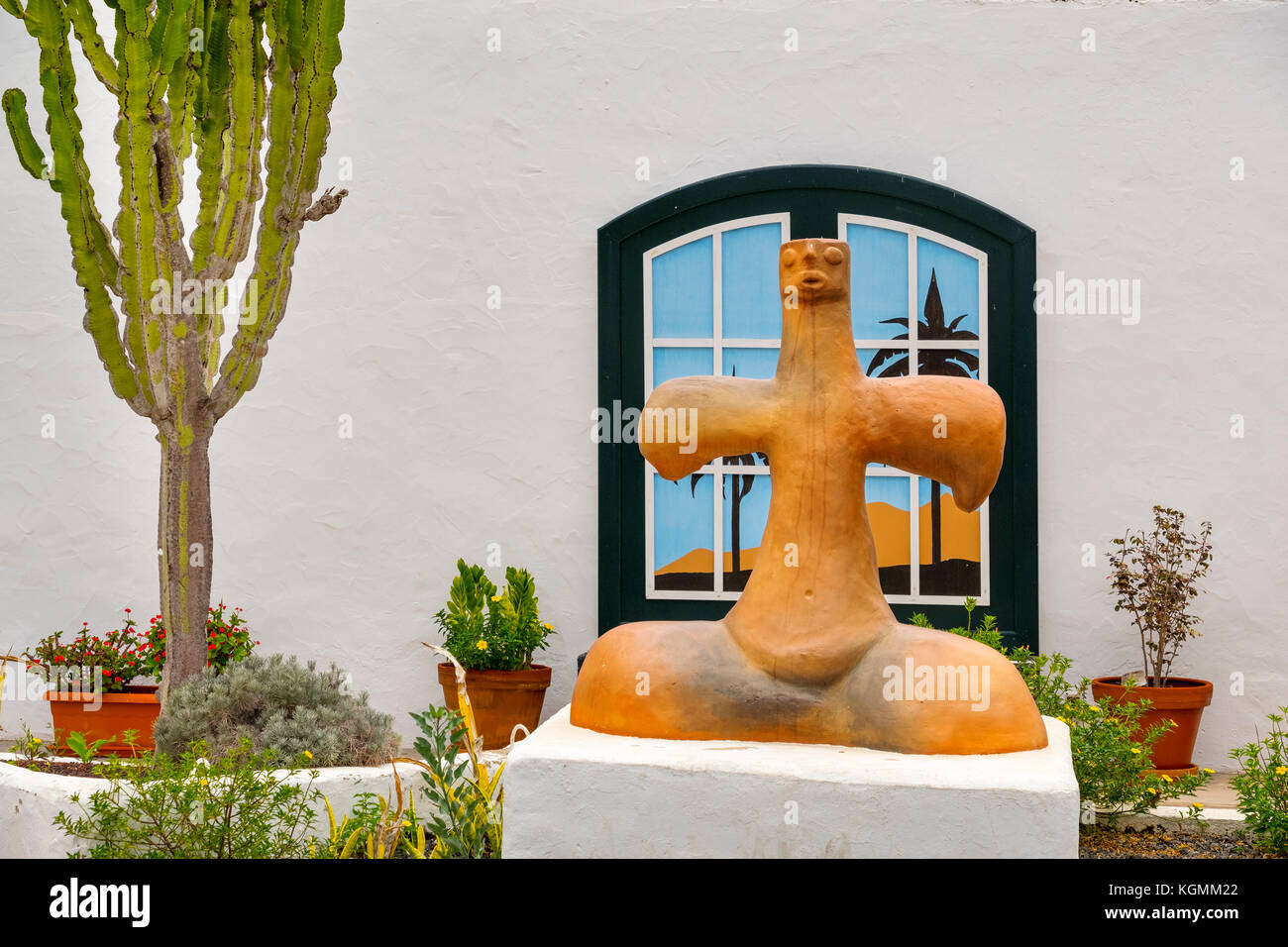 Traditional sculpture, Haria. Lanzarote Island. Canary Islands Spain. Europe Stock Photo Alamy