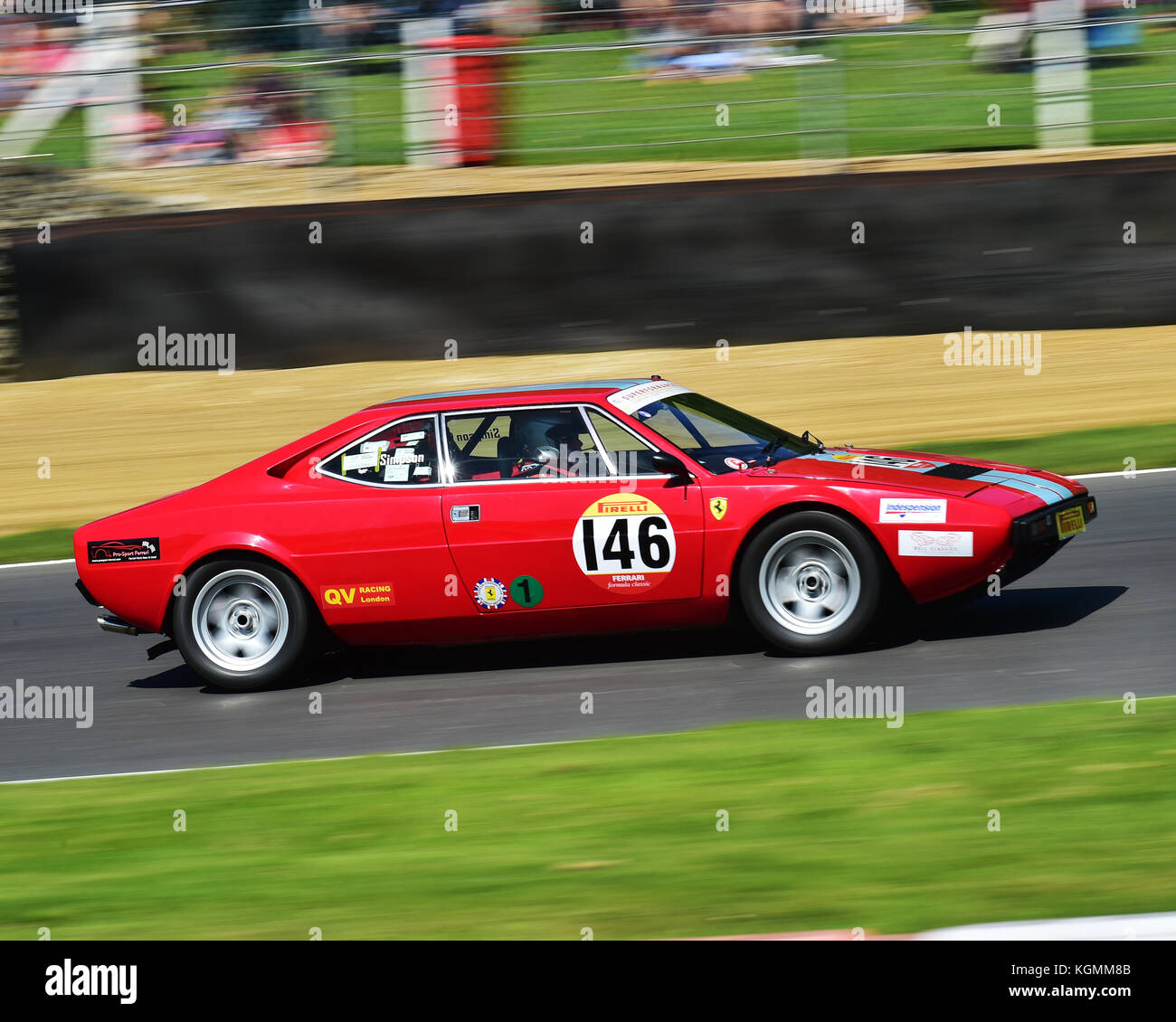 Tristan Simpson, Ferrari 308 GT4, Italiano vs Inglese Allcomers Race ...