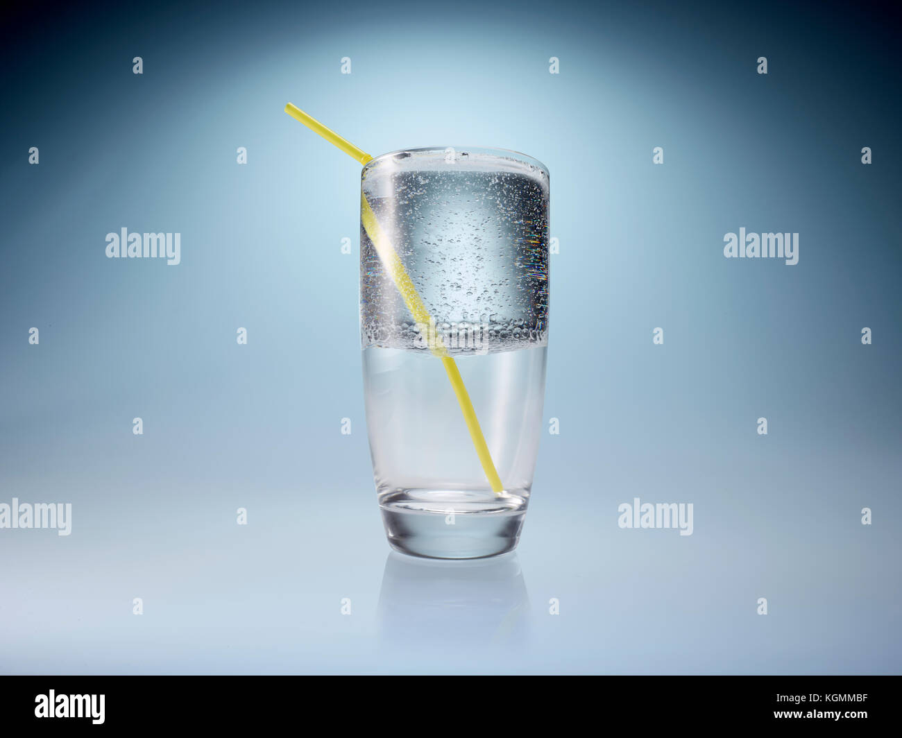 Glass half full or half empty Stock Photo Alamy