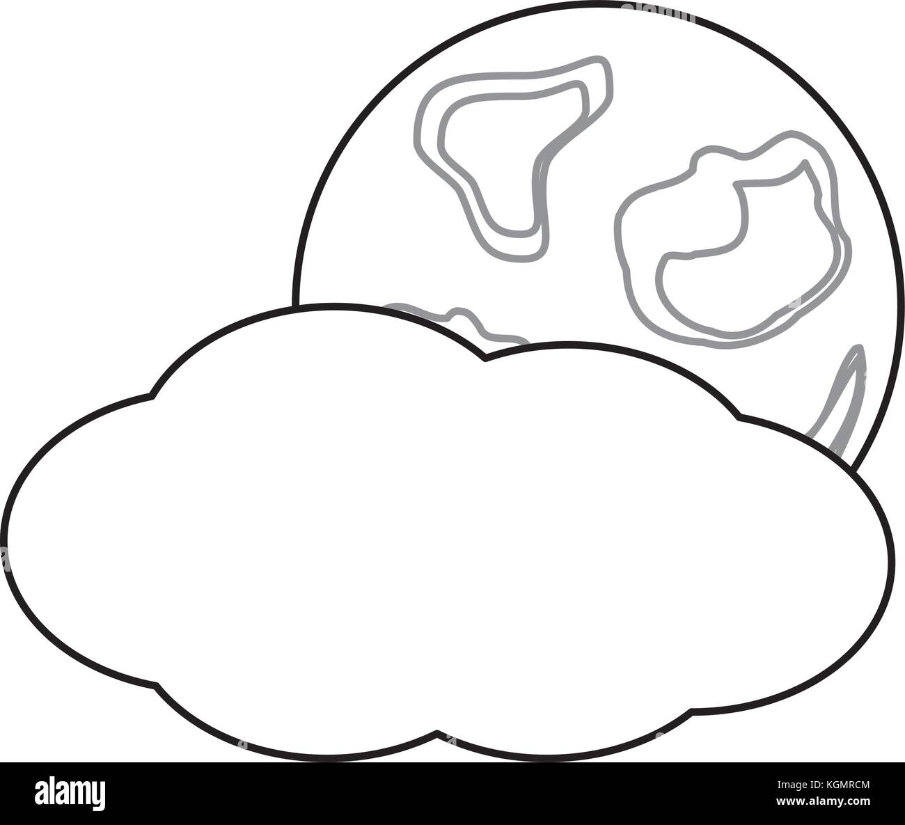cloud and moon icon Stock Vector Image & Art - Alamy