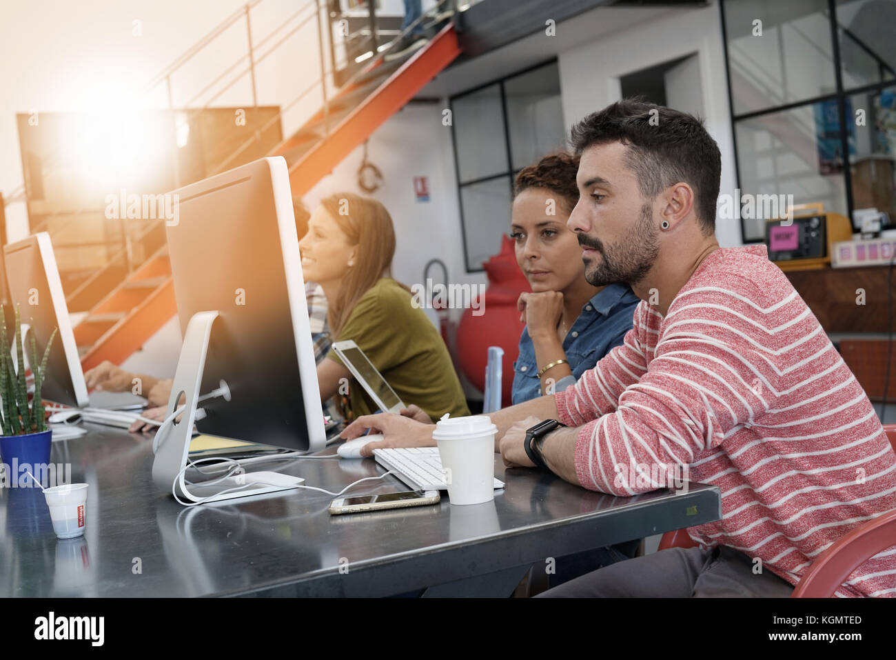 Startup people working in office Stock Photo - Alamy