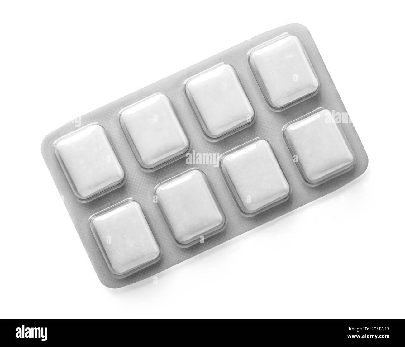 Pack of Chewing Gum isolated on white with clipping path Stock Photo