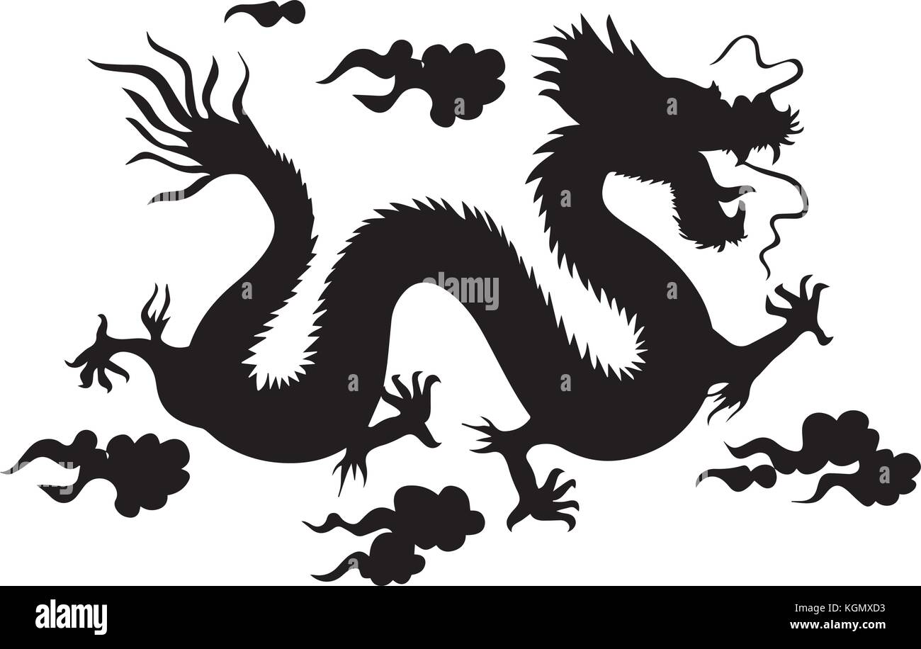 Chinese dragon vector design Stock Vector