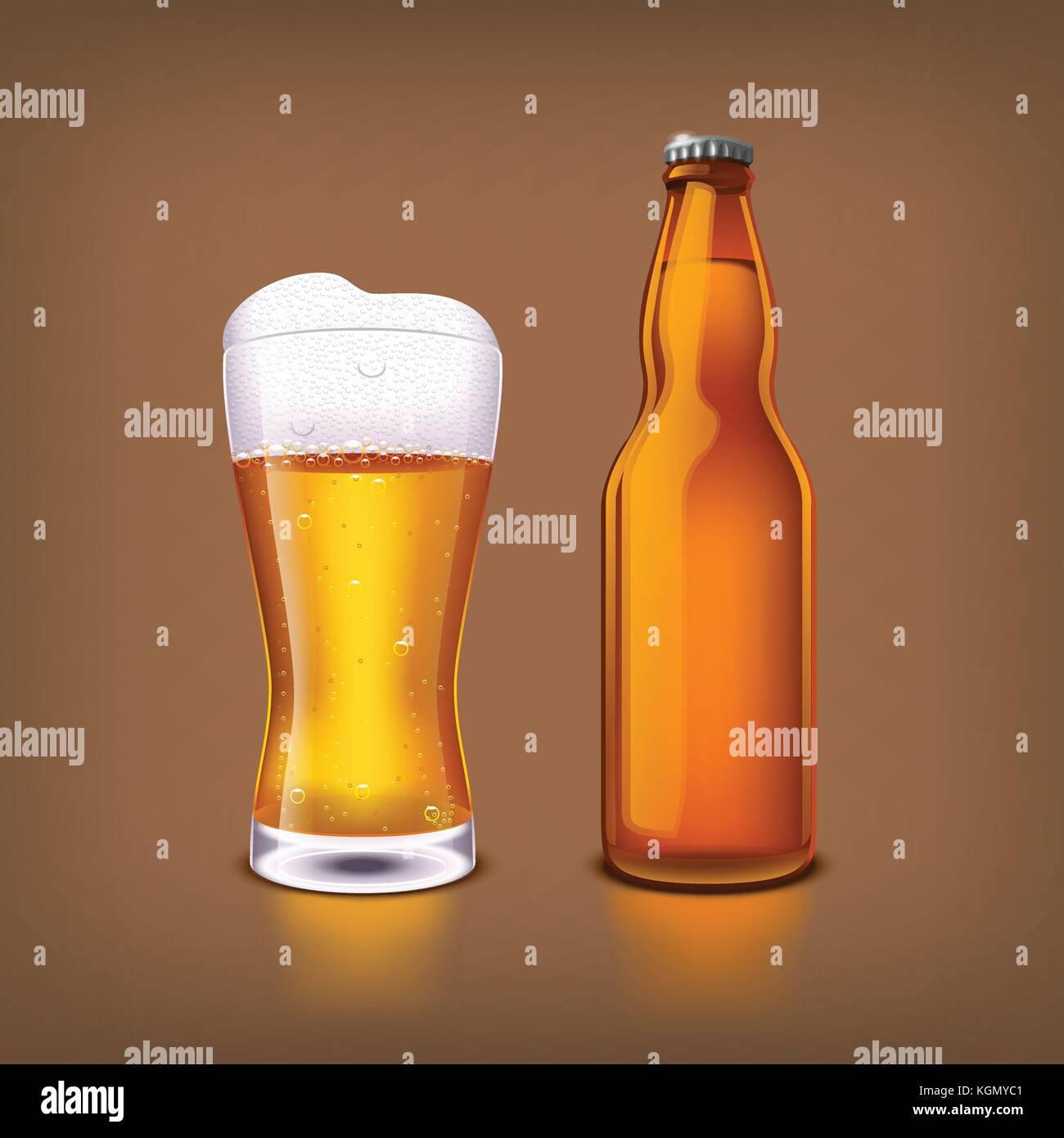 Mug filled beer Stock Vector Images - Alamy