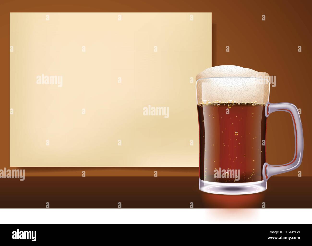 Beer on blank black Stock Vector Images - Alamy