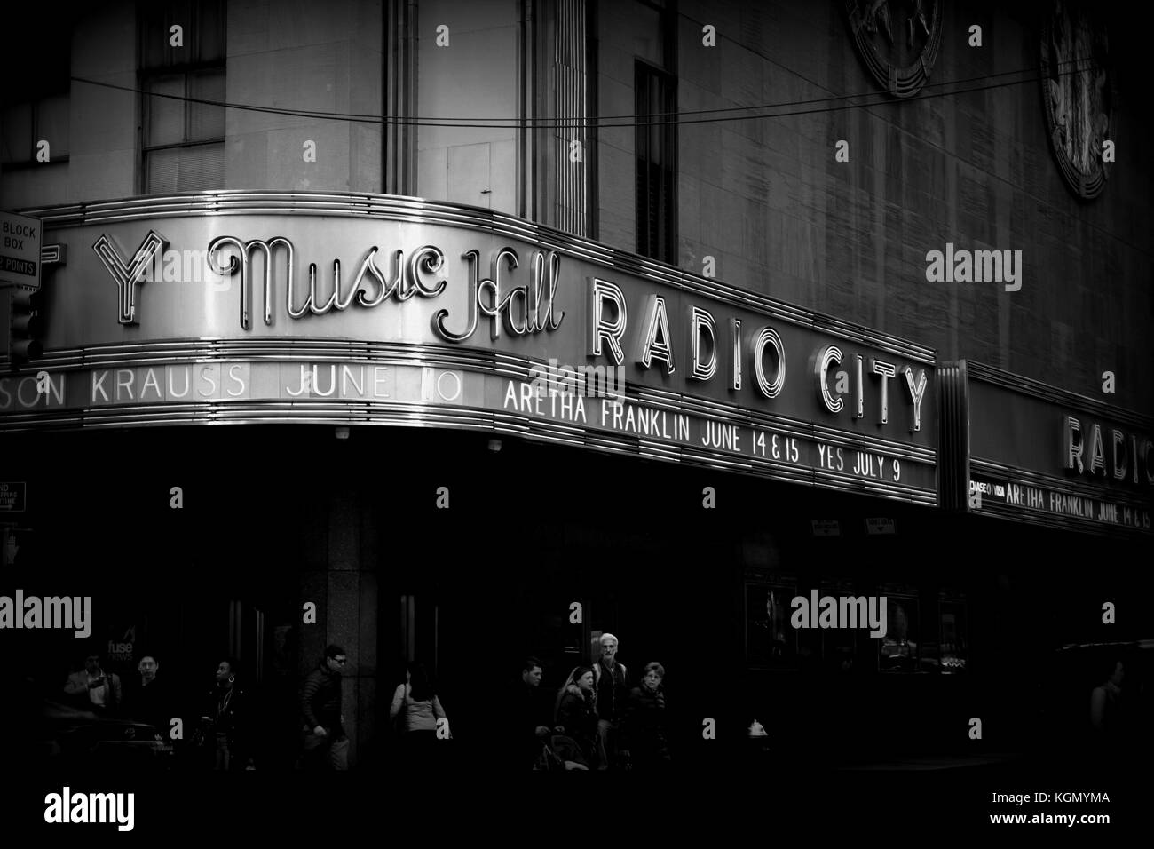 Radio City Music Hall New York Black and White Stock Photos & Images - Alamy