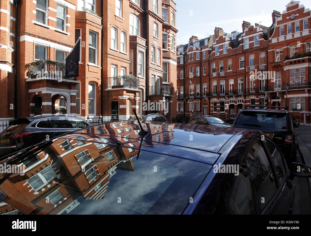 Egerton Gardens, a street in South Kensington, London SW3 Stock Photo