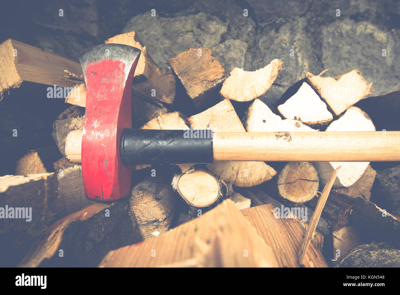 axe for splitting wood Stock Photo Alamy