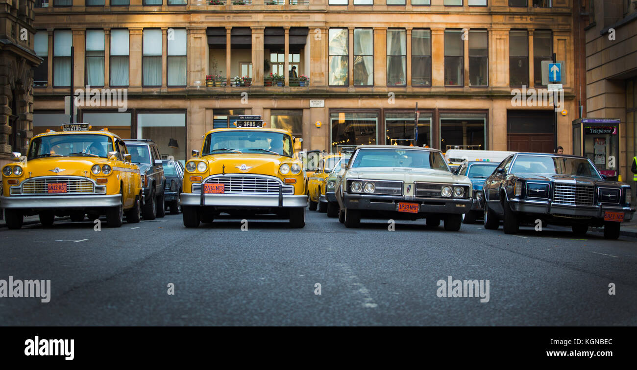80's New York Taxi Stock Photo