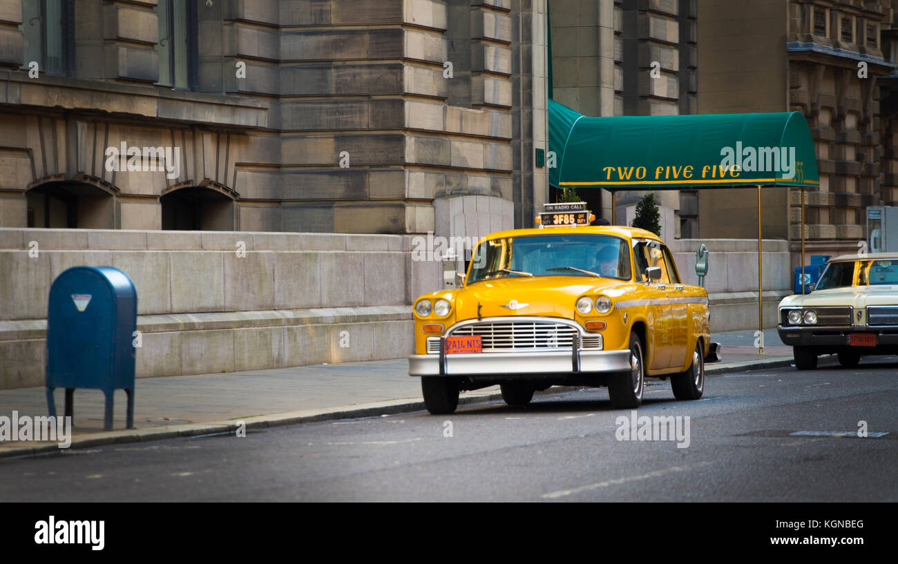 80's New York Taxi Stock Photo