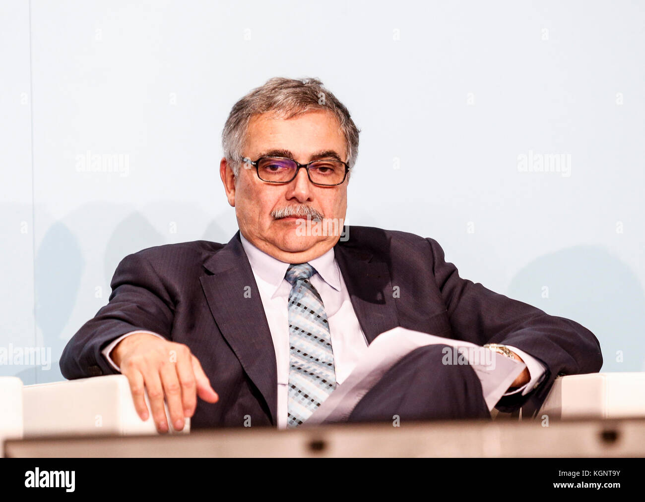 Bonn, Germany. 10th Nov, 2017. Rene Castro at the COP23 Fiji conference in Bonn, Germany on the 10th of November 2017. COP23 if organized by UN Framework Convention for Climate Change. Fiji holds presidency over this meeting in Bonn. Credit: Dominika Zarzycka/Alamy Live News Stock Photo