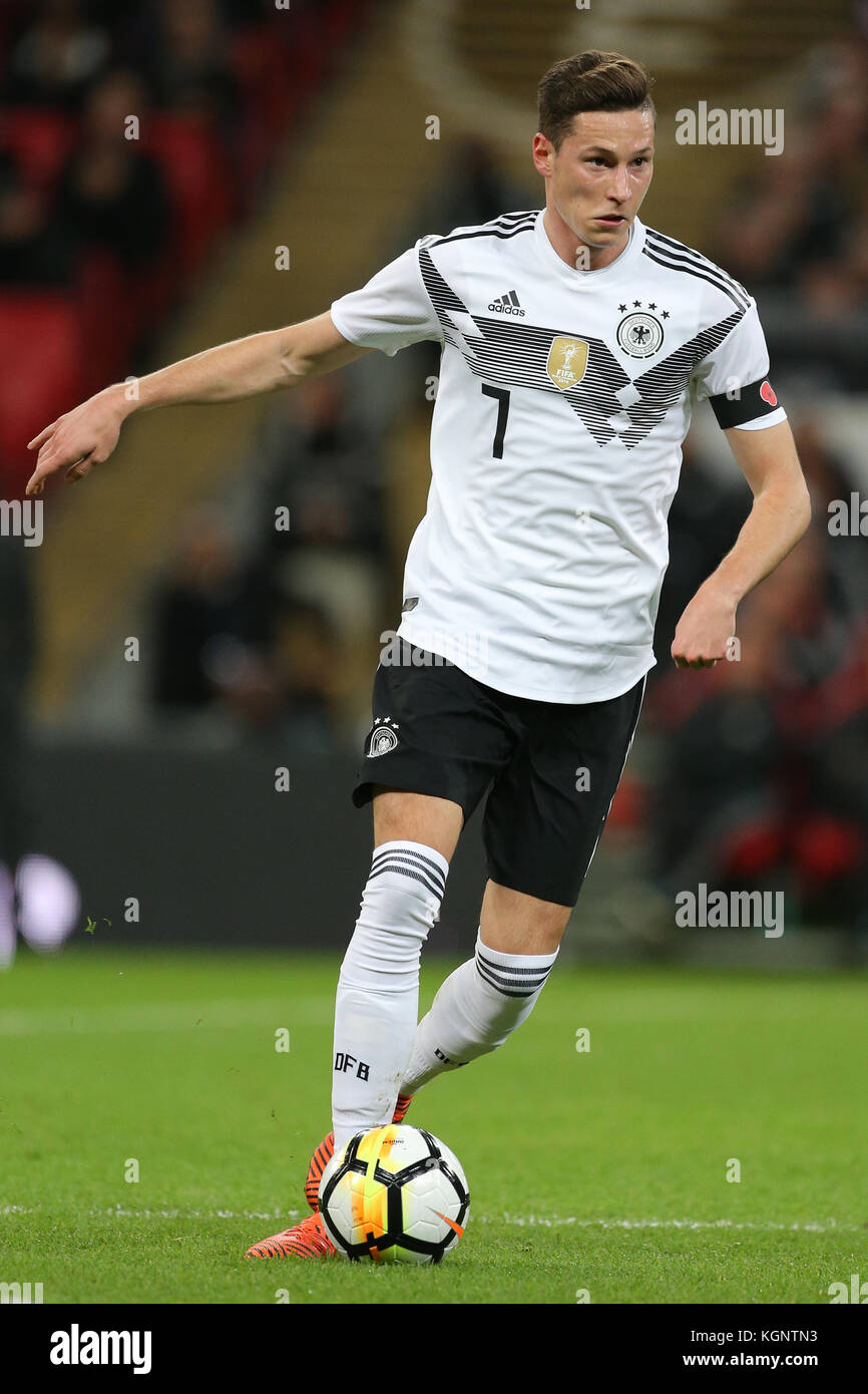 Julian Draxler GERMANY ENGLAND V GERMANY, INTERNATIONAL FRIENDLY 10 November 2017 GBB5095 ENGLAND V GERMANY International Friendly 10112017 STRICTLY EDITORIAL USE ONLY. If The Player/Players Depicted In This Image Is/Are Playing For An English Club Or The England National Team. Then This Image May Only Be Used For Editorial Purposes. No Commercial Use. The Following Usages Are Also Restricted EVEN IF IN AN EDITORIAL CONTEXT: Use in conjuction with, or part of, any unauthorized audio, video, data, fixture lists, club/league logos, Betting, Games or any 'live' services. Al Stock Photo