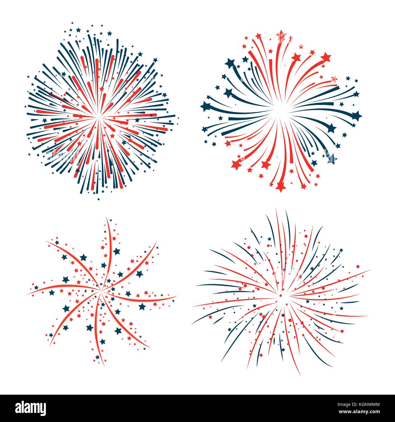 brightly colorful fireworks background vector illustration graphic ...