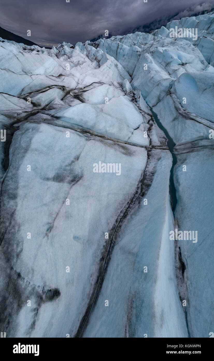 Idyllic shot of glacier against sky, Knik Glacier, Palmer, Alaska, USA Stock Photo