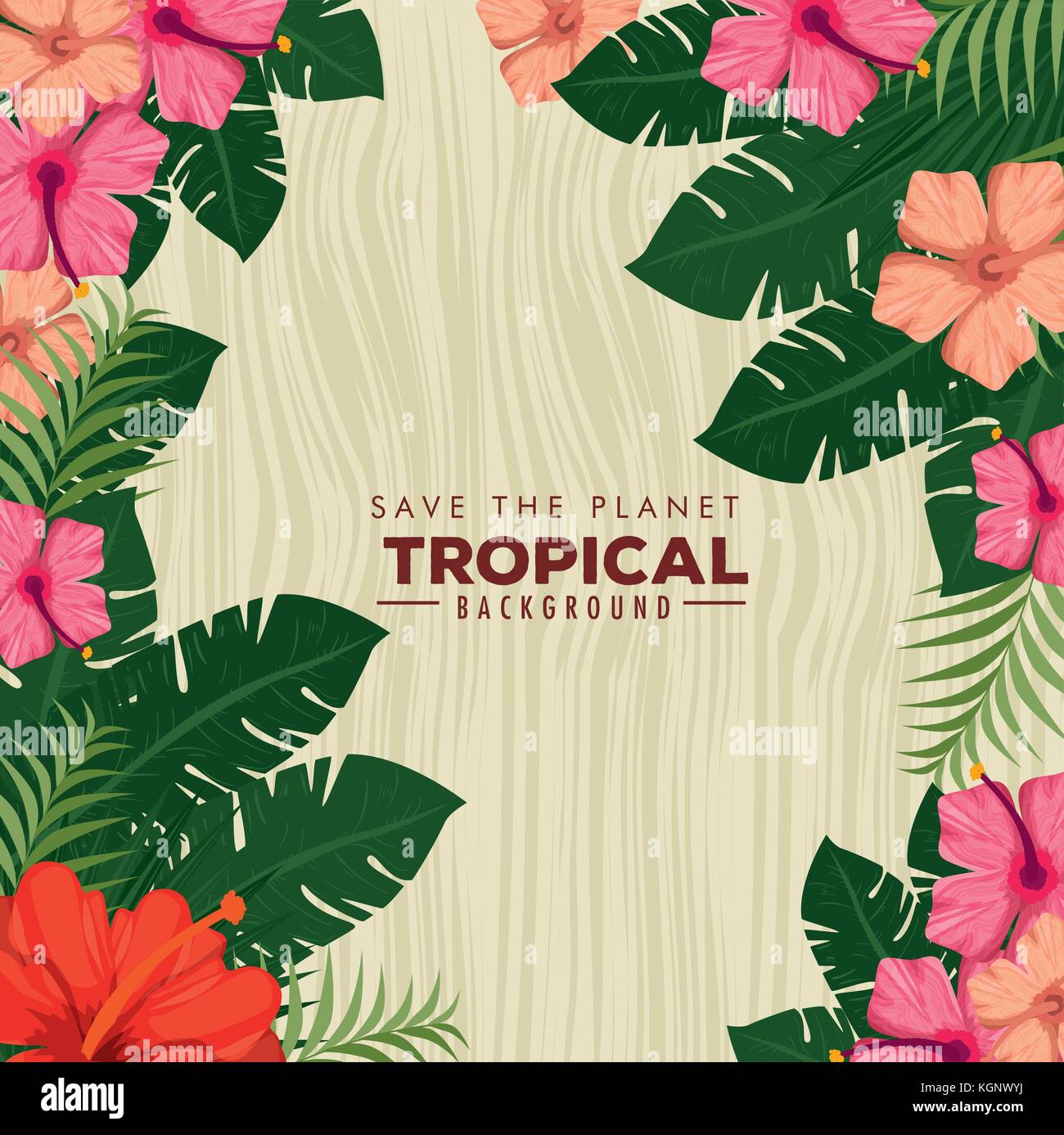 summer tropical background vector illustration graphic design Stock ...