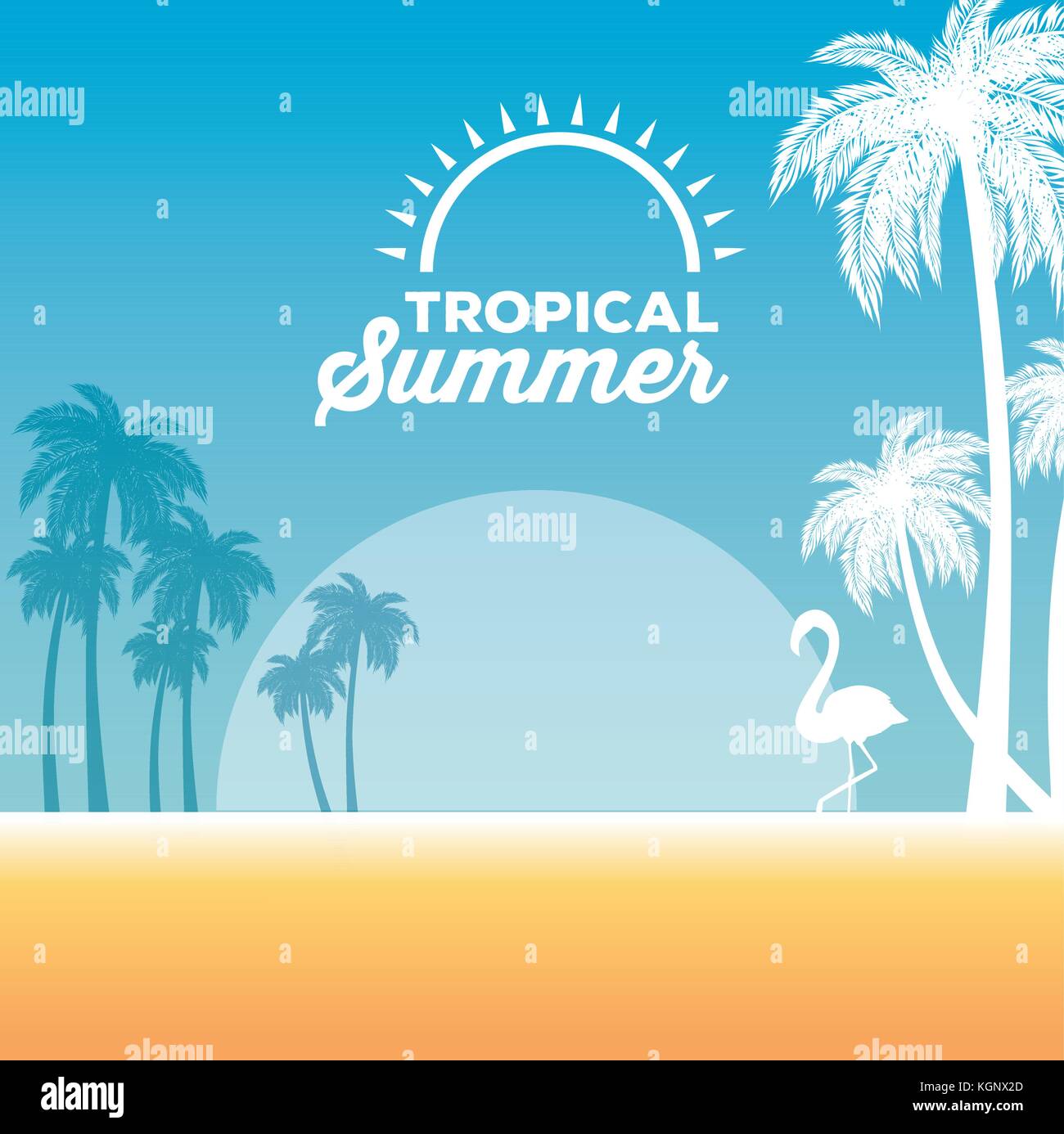 summer tropical background vector illustration graphic design Stock ...