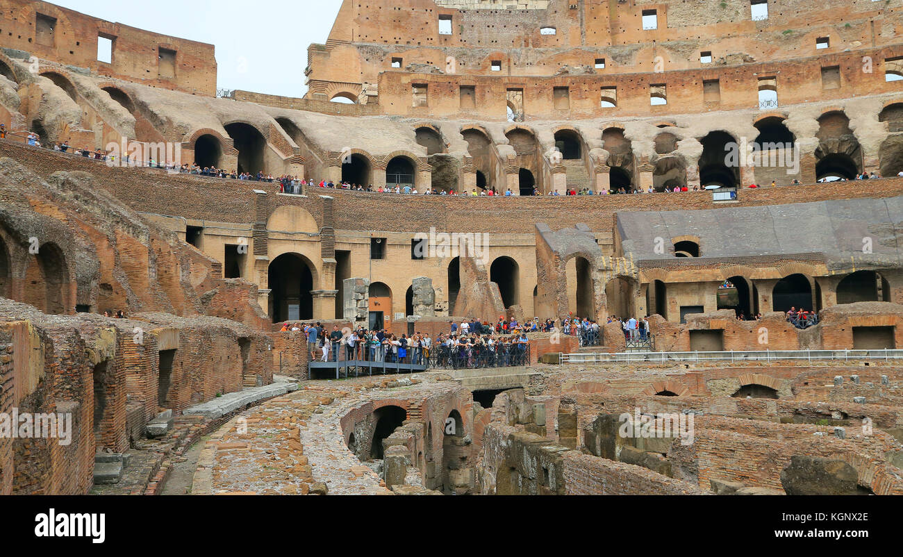 Coliseum Built ROMA, ITALY - 01 OCTOBER 2017: Colosseum, Coliseum or Coloseo, Flavian ...