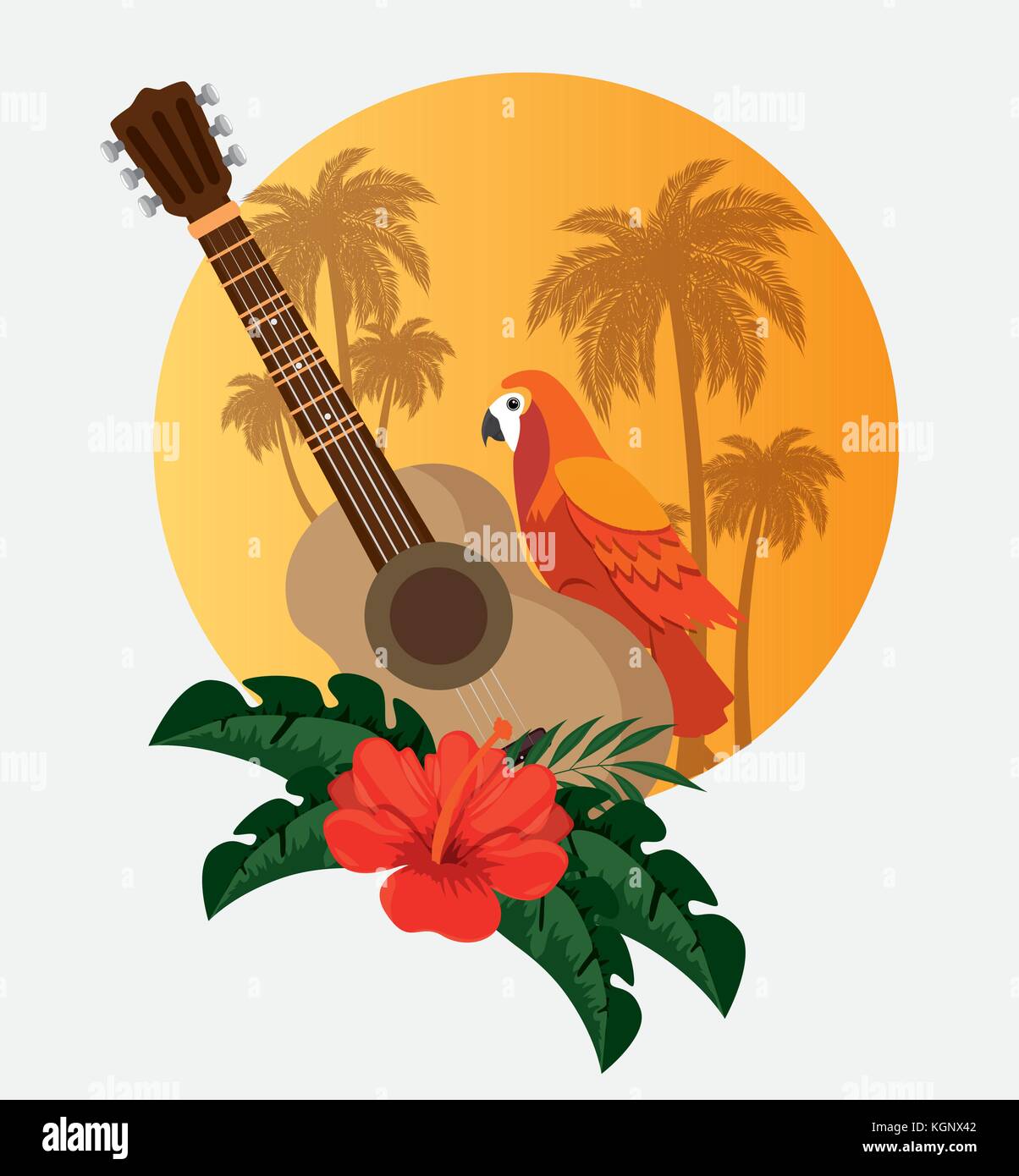summer tropical background vector illustration graphic design Stock ...