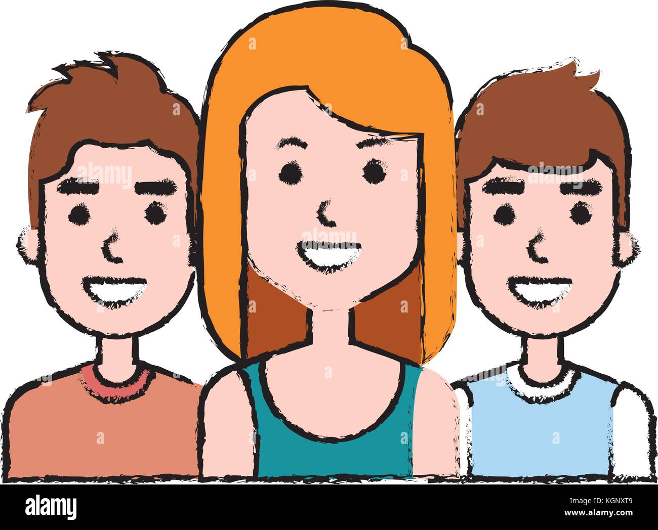 group of persons avatars characters vector illustration design Stock ...