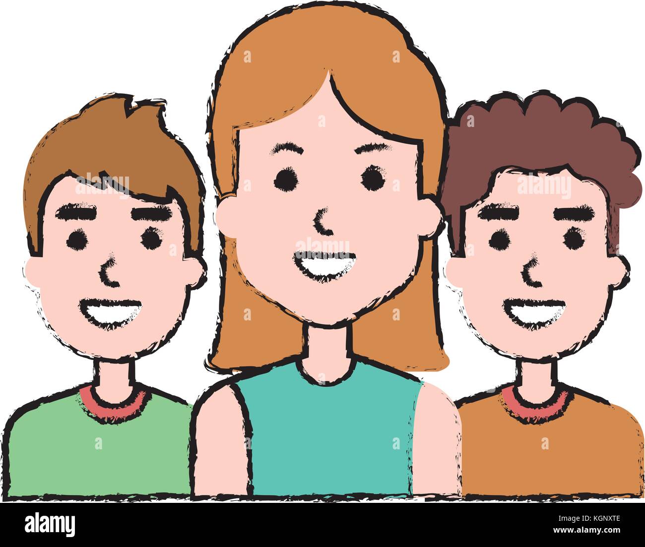 group of persons avatars characters vector illustration design Stock ...