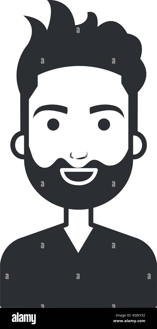 young man avatar character vector illustration design Stock Vector ...