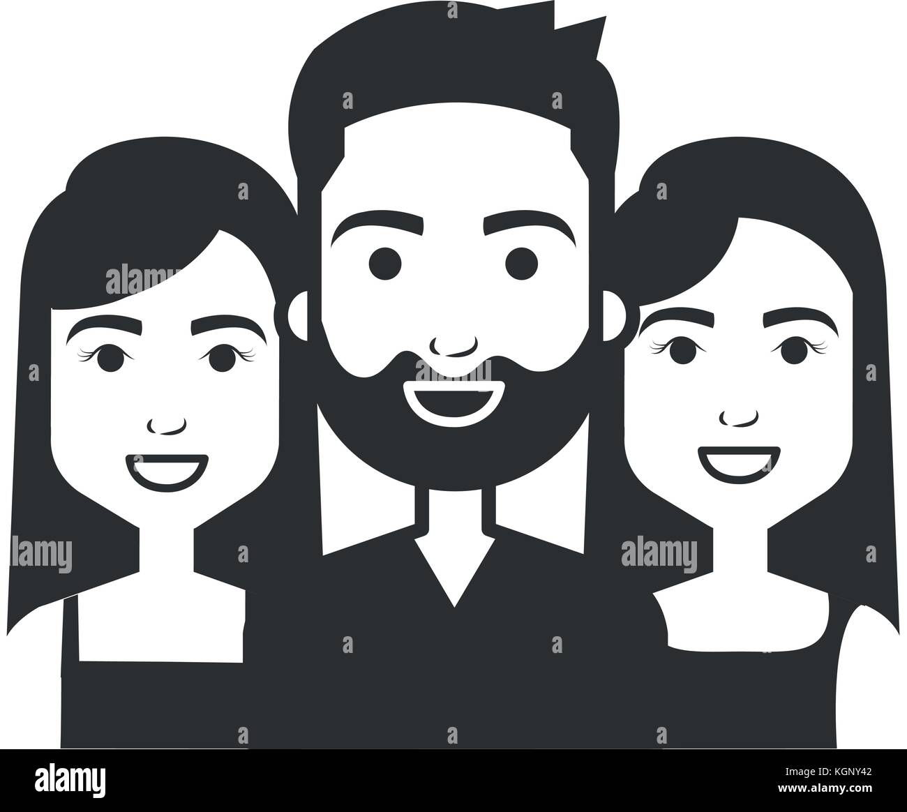 group of persons avatars characters vector illustration design Stock ...