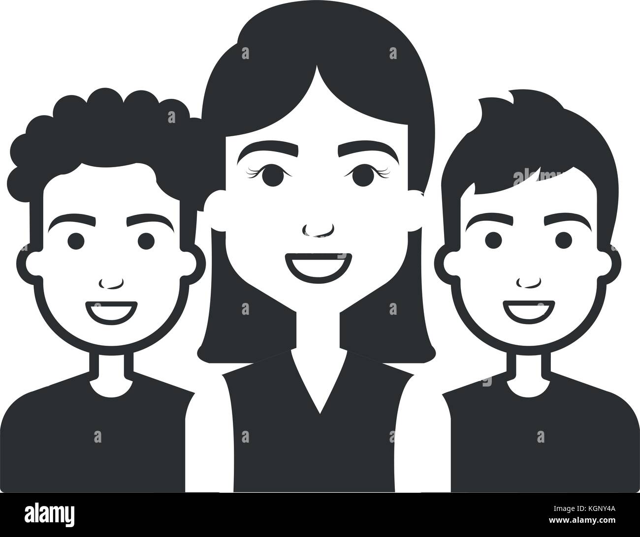 group of persons avatars characters vector illustration design Stock ...