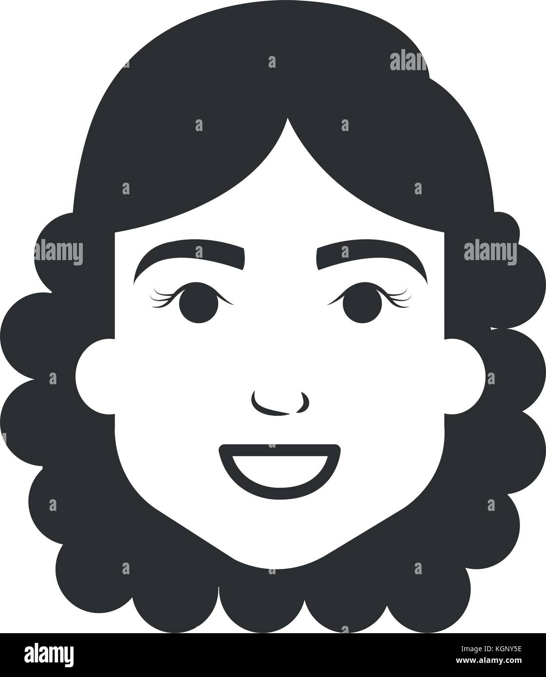 beautiful woman head avatar character vector illustration design Stock ...