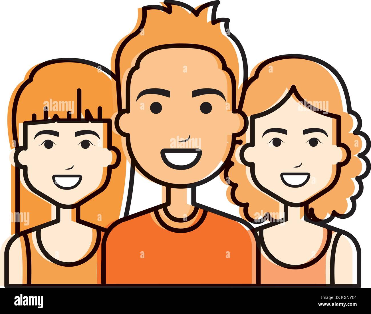 group of persons avatars characters vector illustration design Stock ...