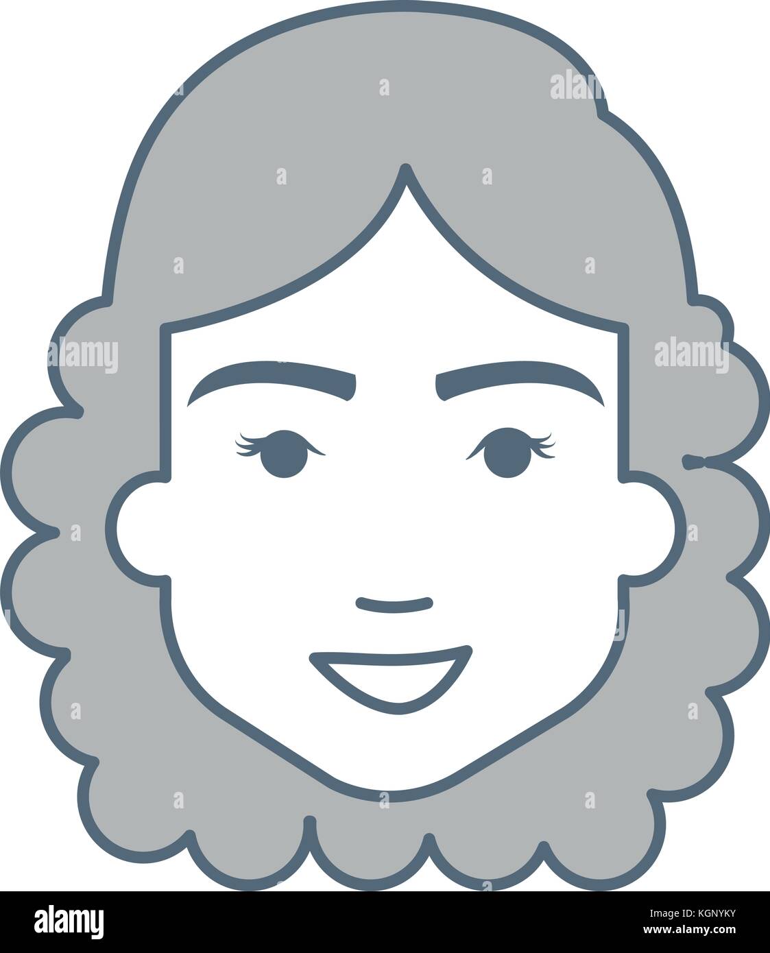 beautiful woman head avatar character vector illustration design Stock ...
