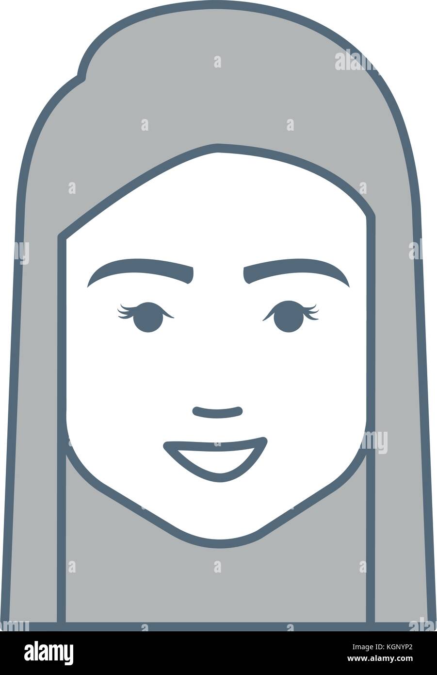 beautiful woman head avatar character vector illustration design Stock ...