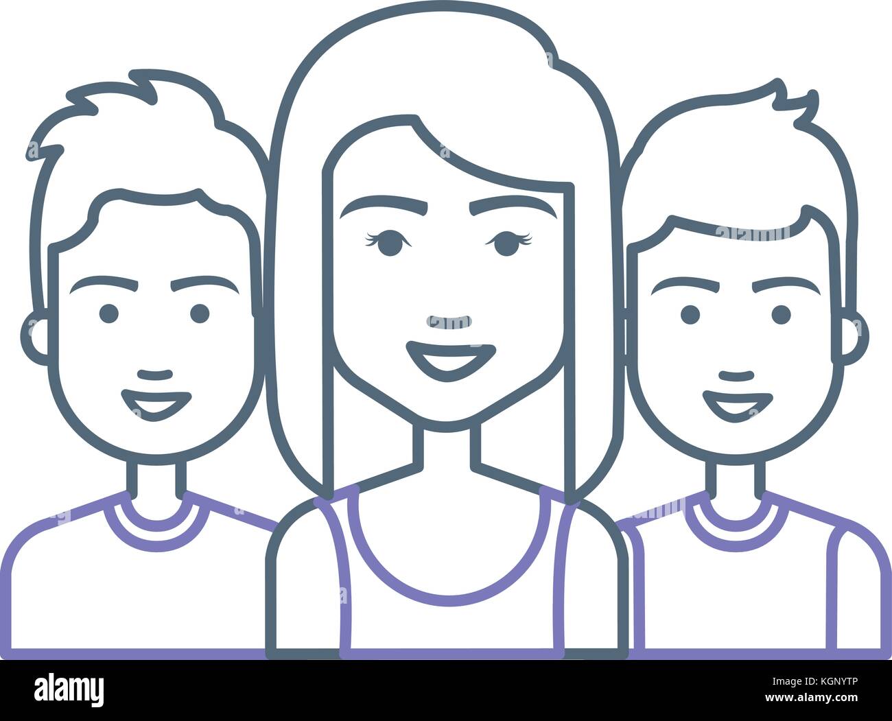 group of persons avatars characters vector illustration design Stock ...