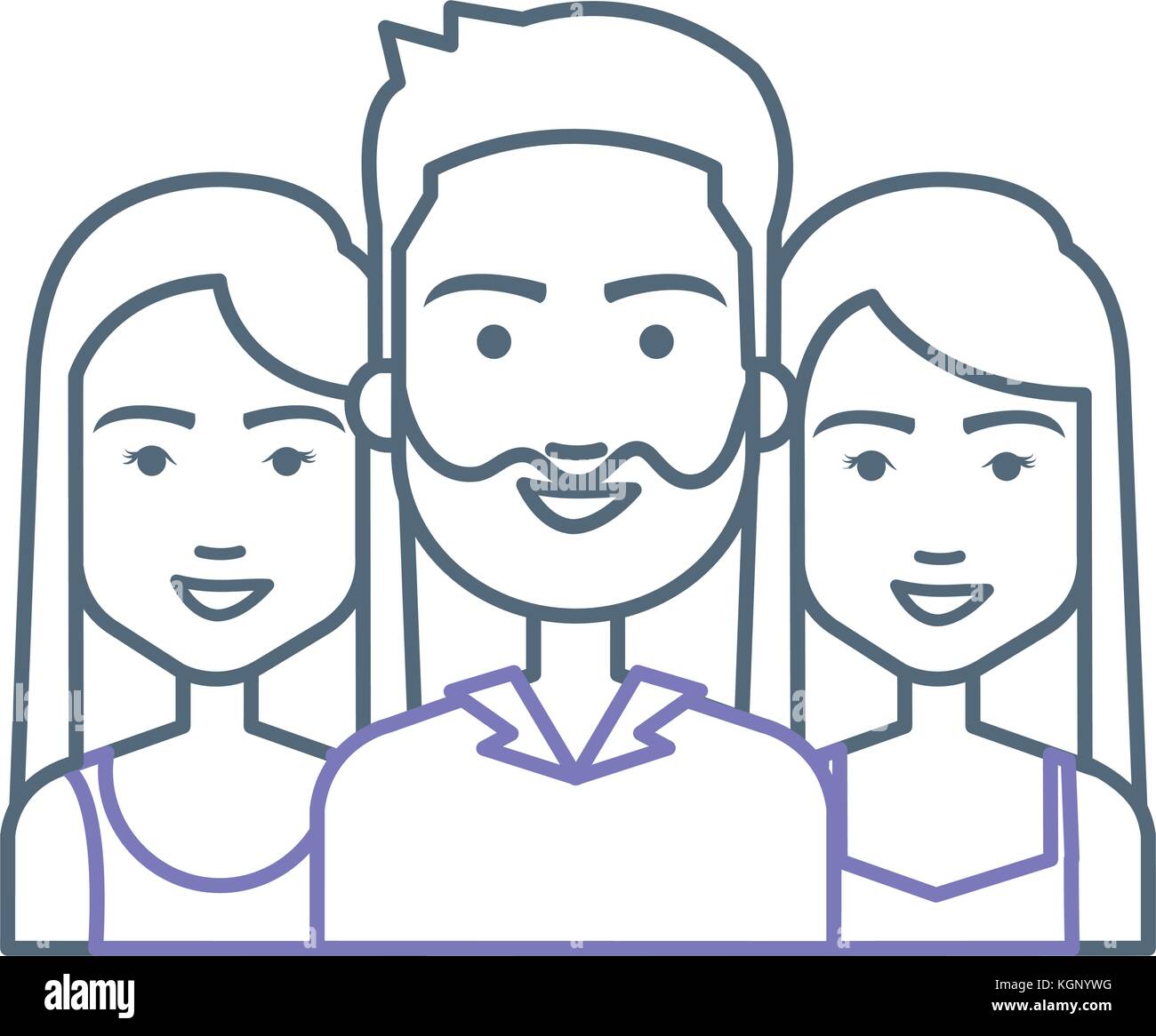 group of persons avatars characters vector illustration design Stock ...