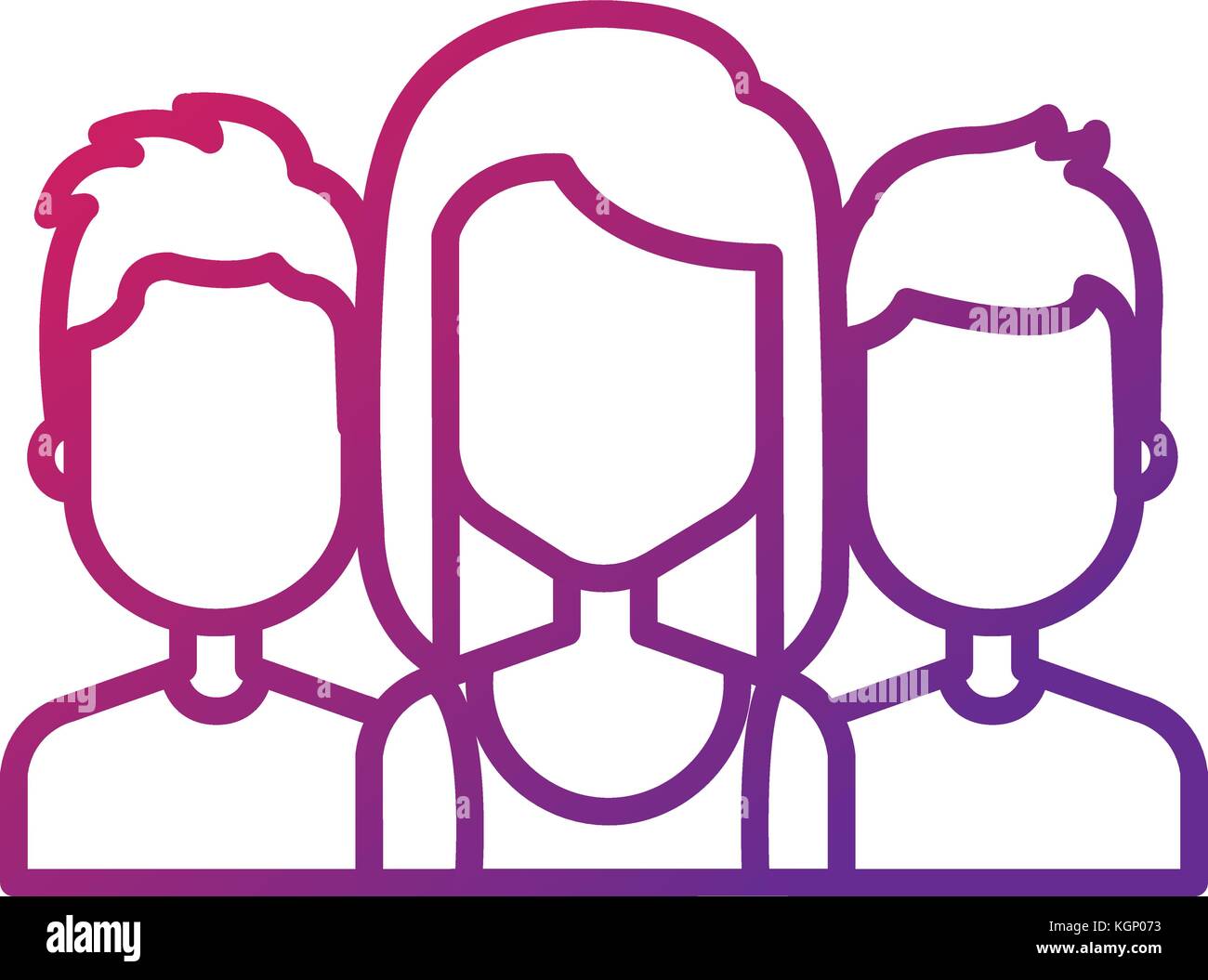 group of persons avatars characters vector illustration design Stock ...