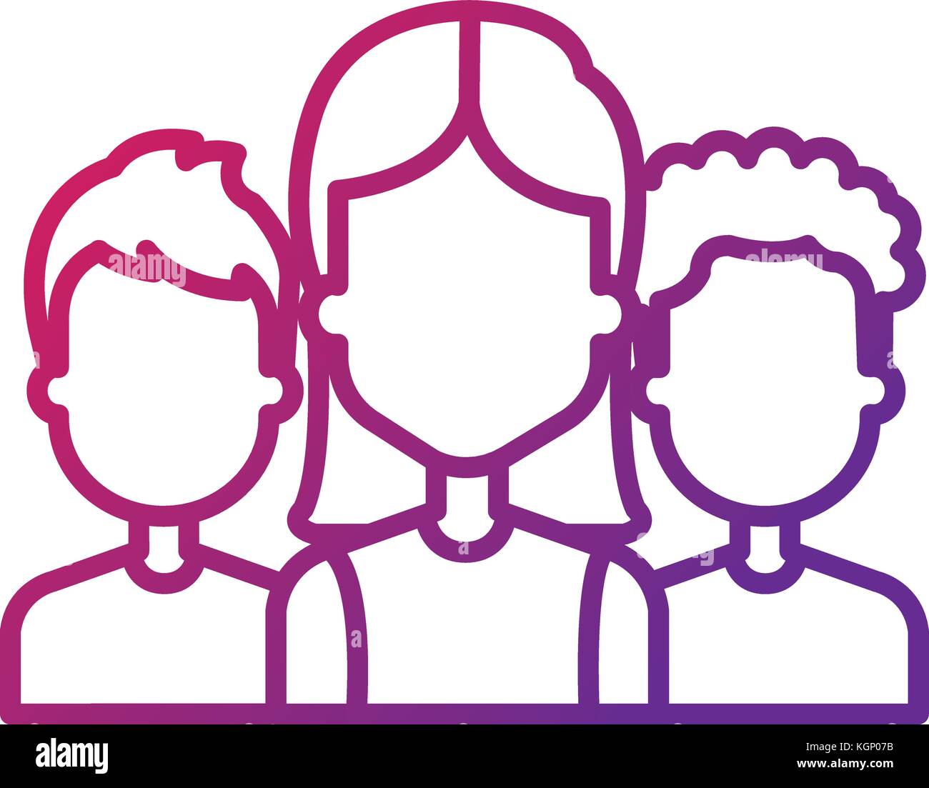 group of persons avatars characters vector illustration design Stock ...
