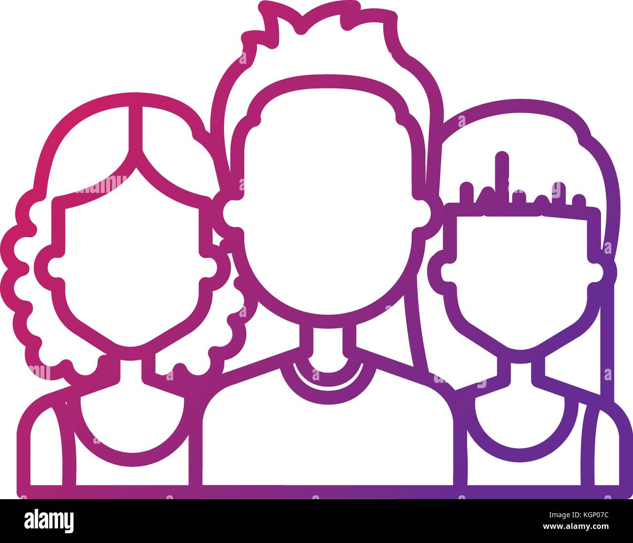 group of persons avatars characters vector illustration design Stock ...