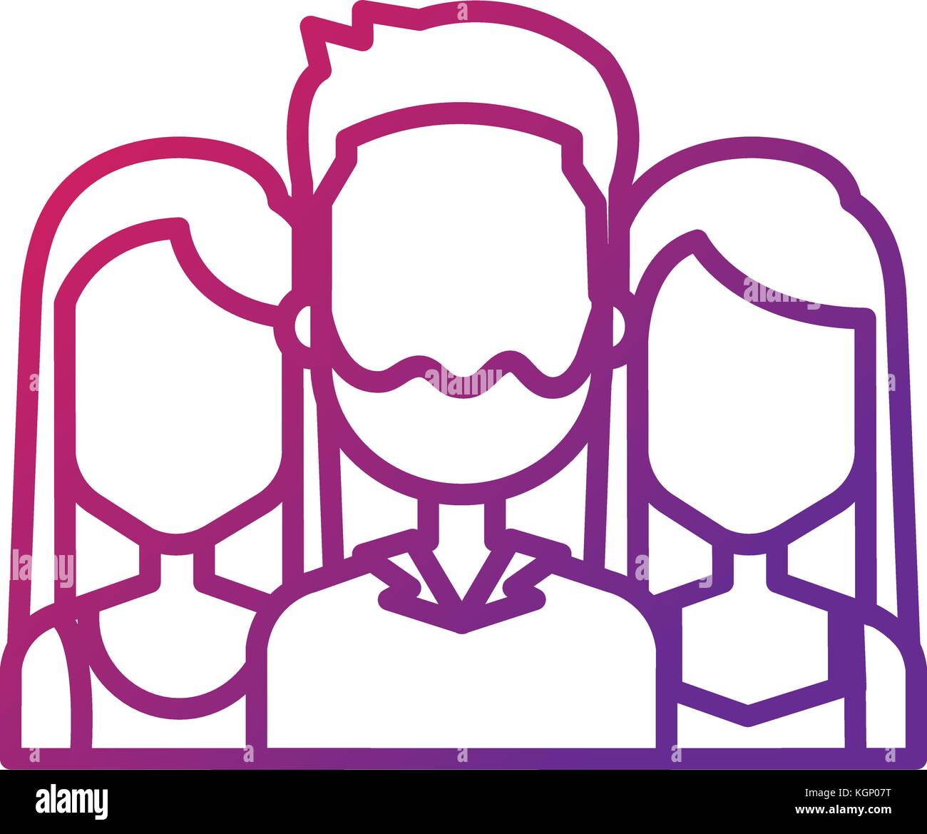 group of persons avatars characters vector illustration design Stock ...