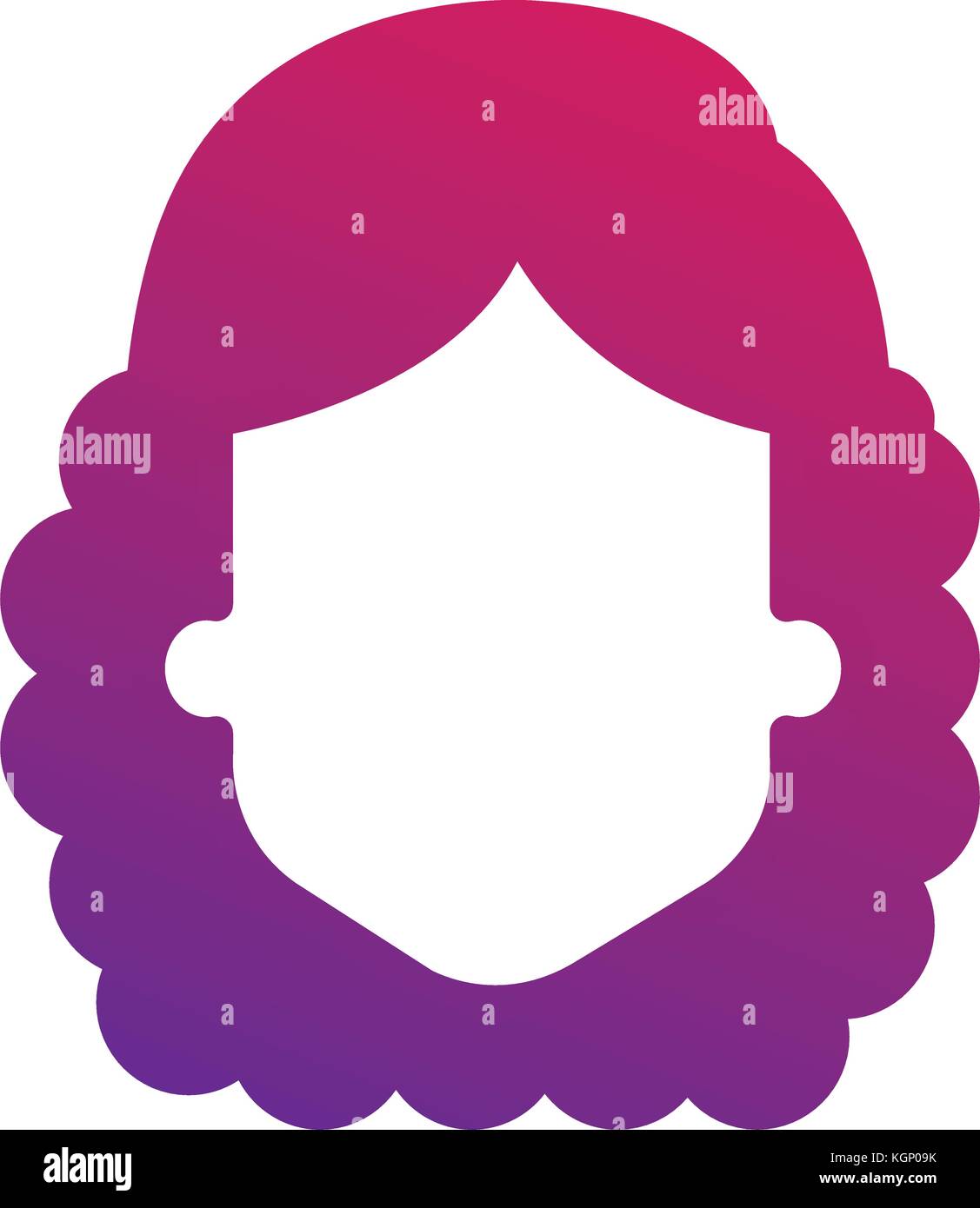 beautiful woman head avatar character vector illustration design Stock ...