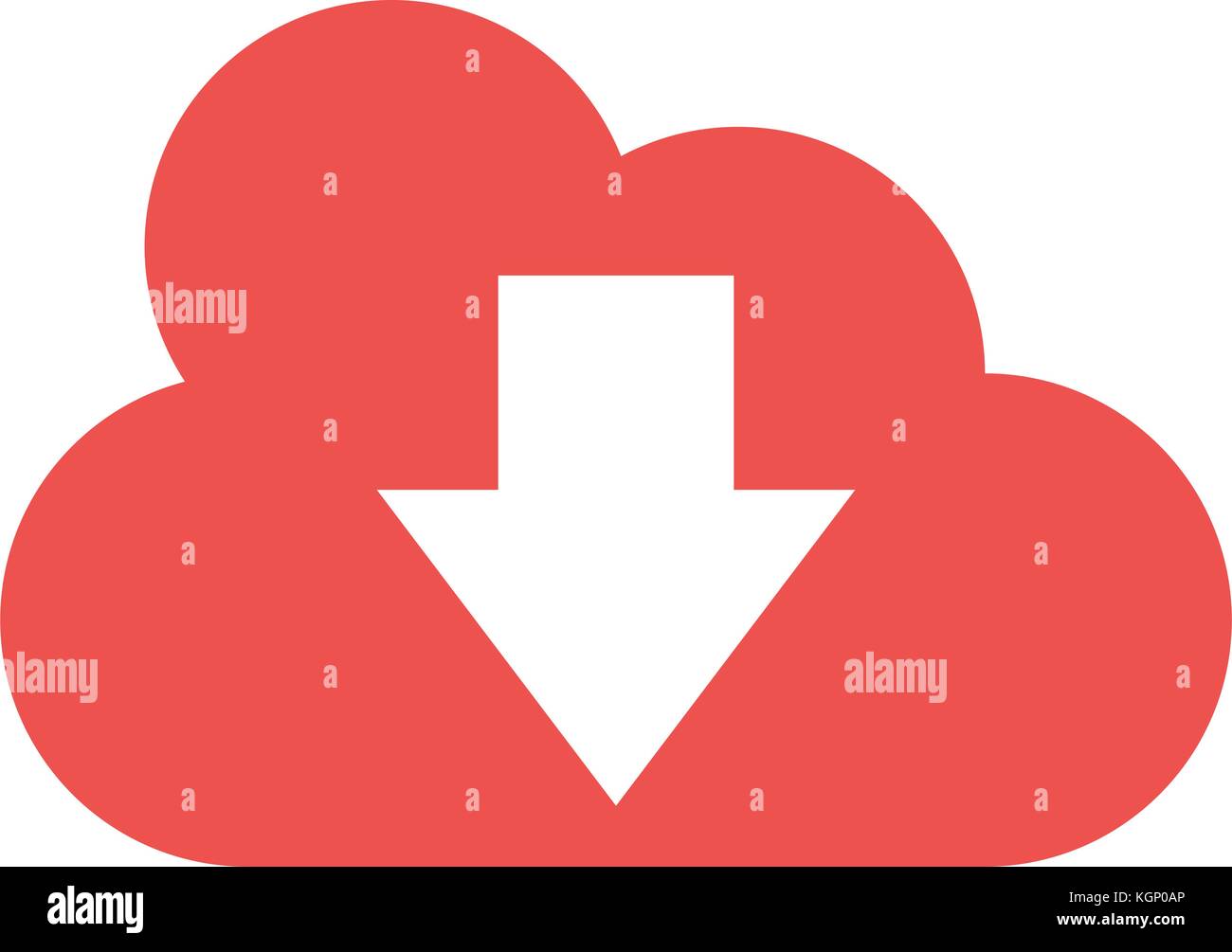 cloud computing with arrow down vector illustration design Stock Vector