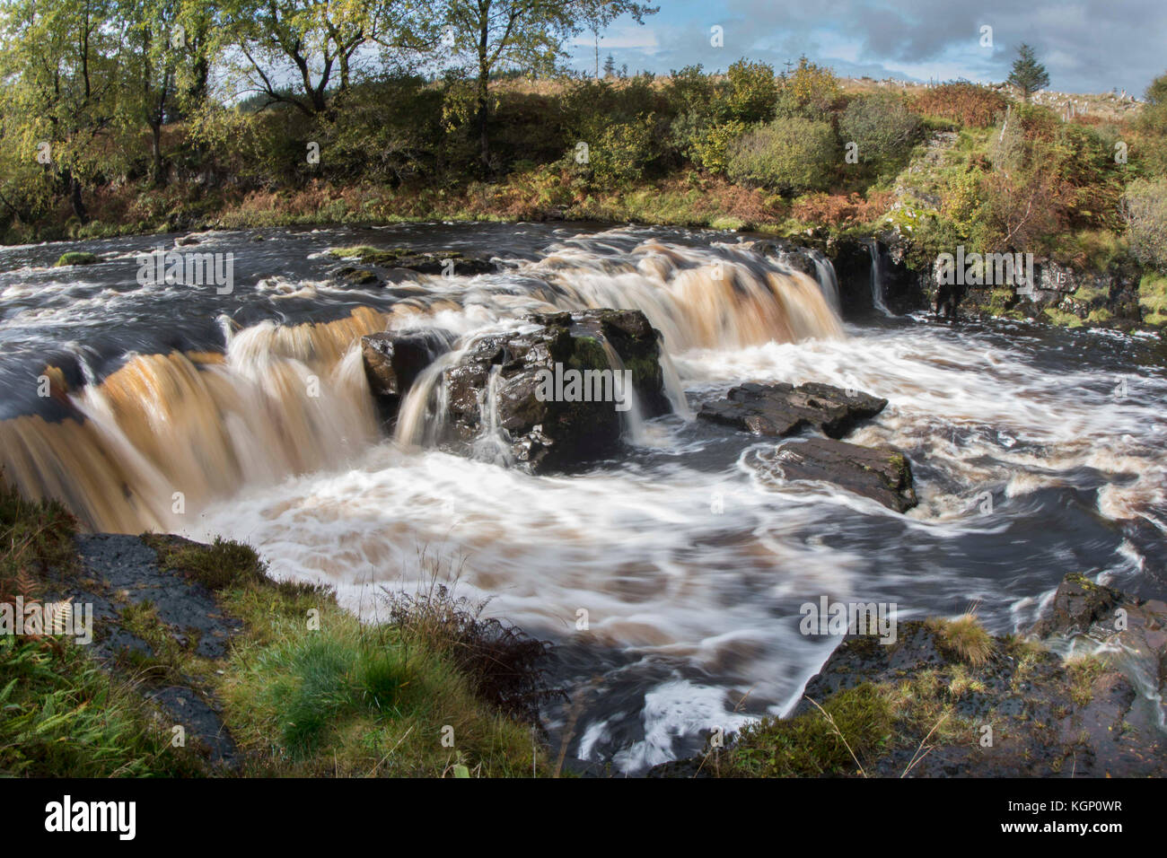 Salmon leap on the snizort Stock Photo Alamy