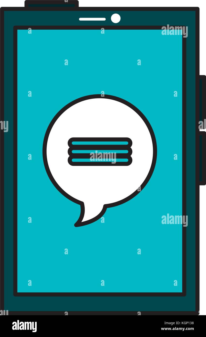 smartphone device with speech bubbles vector illustration design Stock ...