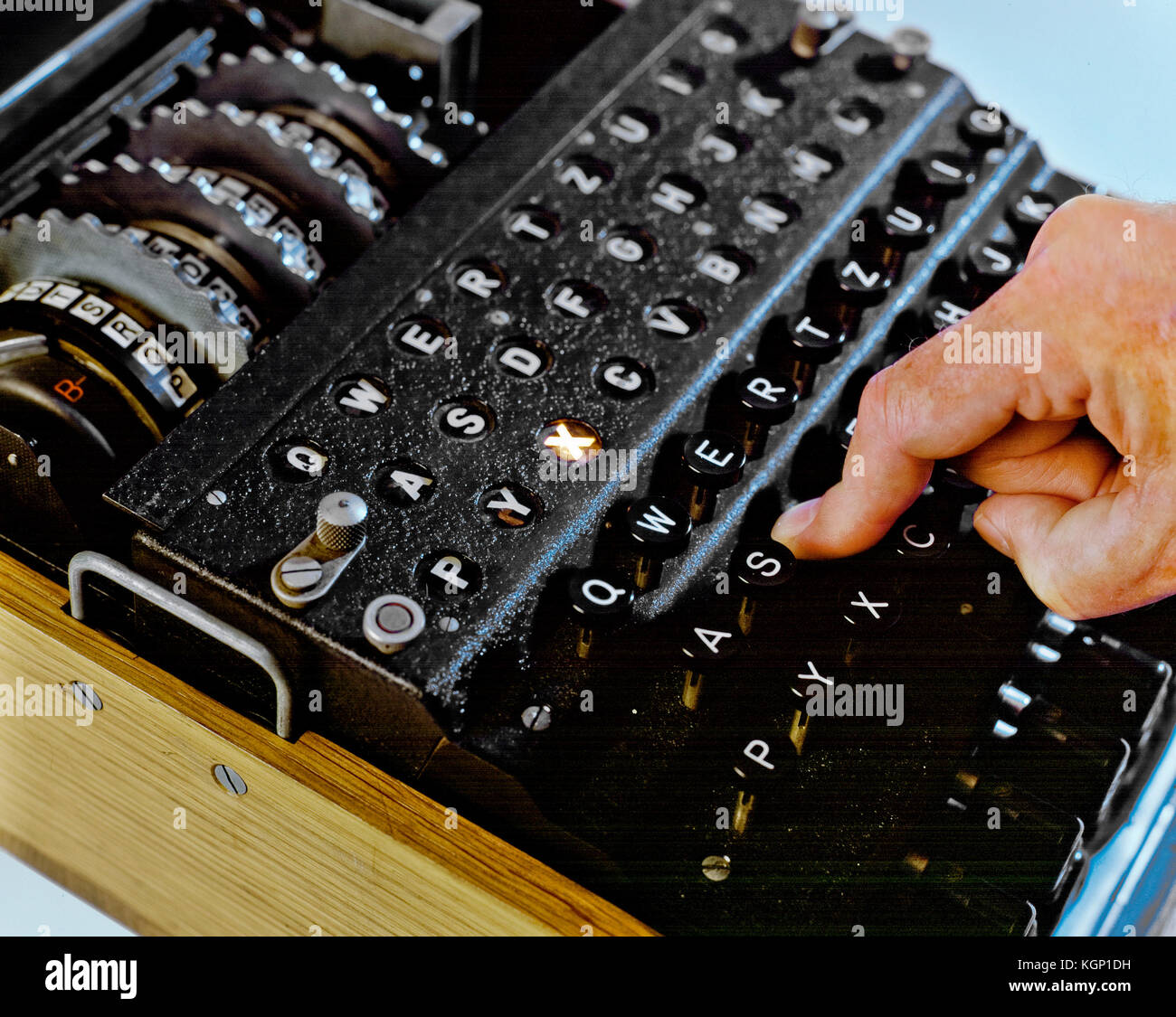 The German World War 2 Enigma encryption/decryption device Stock Photo