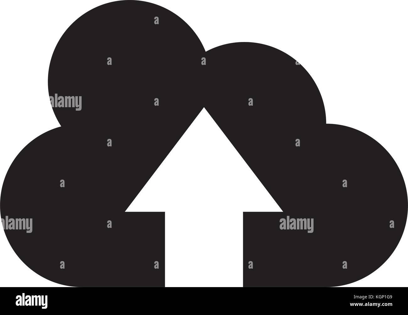 cloud computing with arrow up vector illustration design Stock Vector ...