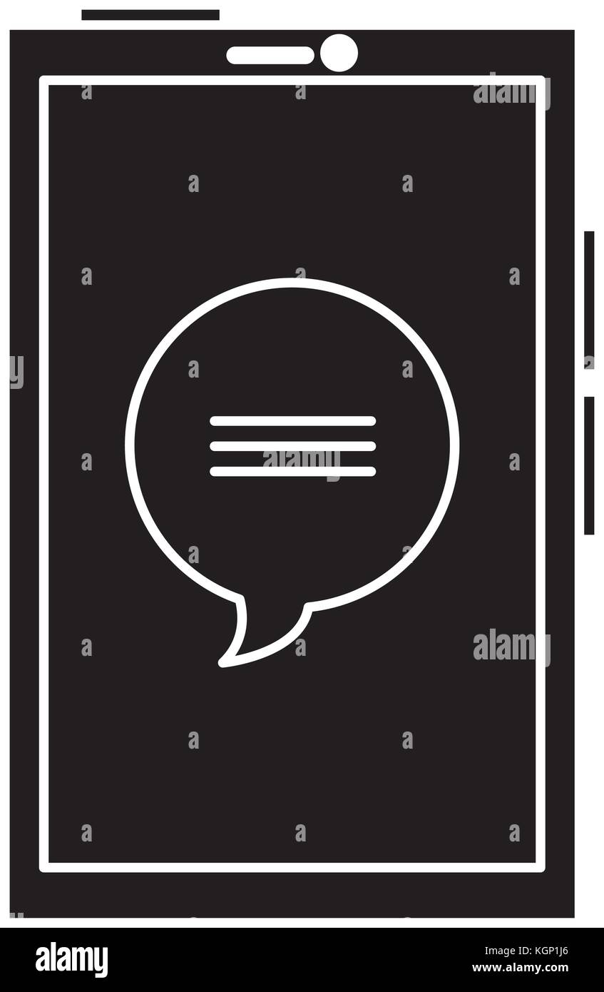 smartphone device with speech bubbles vector illustration design Stock ...