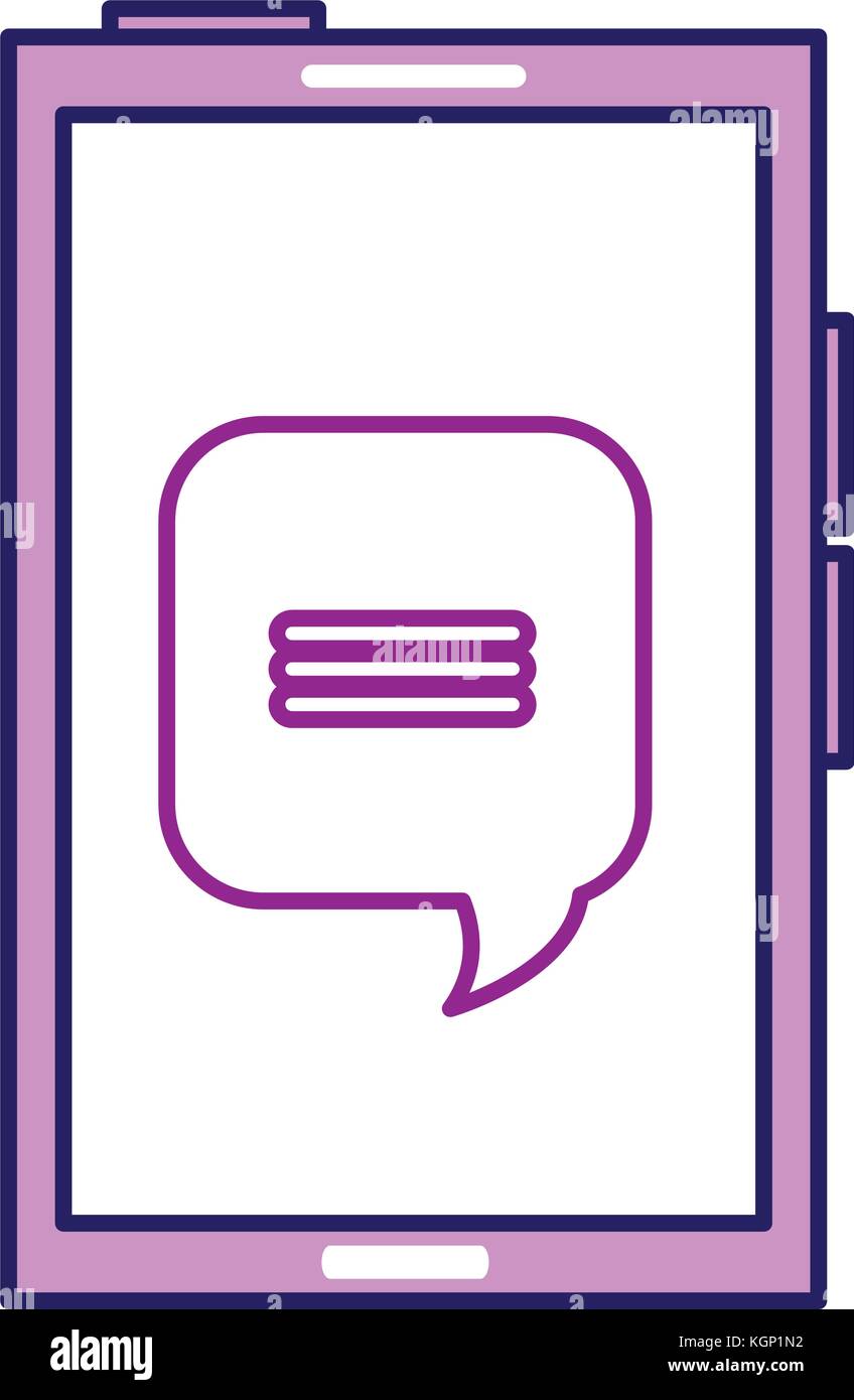 smartphone device with speech bubbles vector illustration design Stock ...
