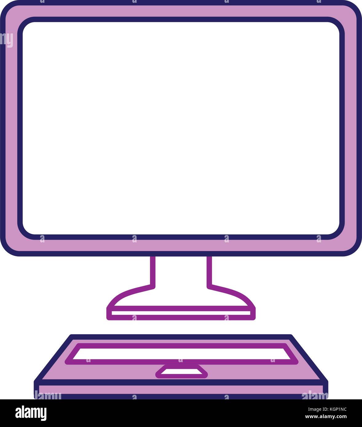 desktop computer isolated icon vector illustration design Stock Vector ...