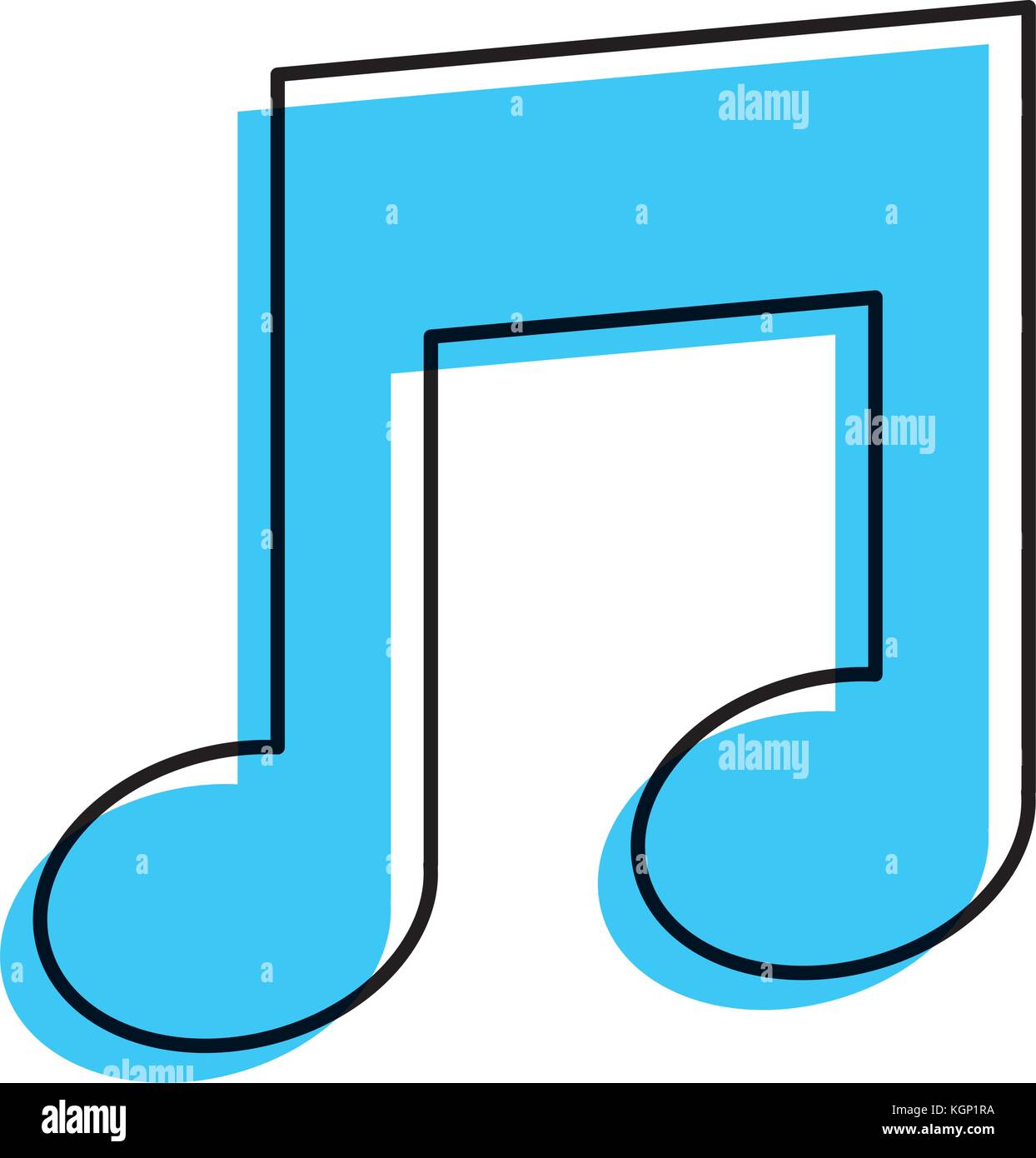 music note isolated icon vector illustration design Stock Vector Image ...