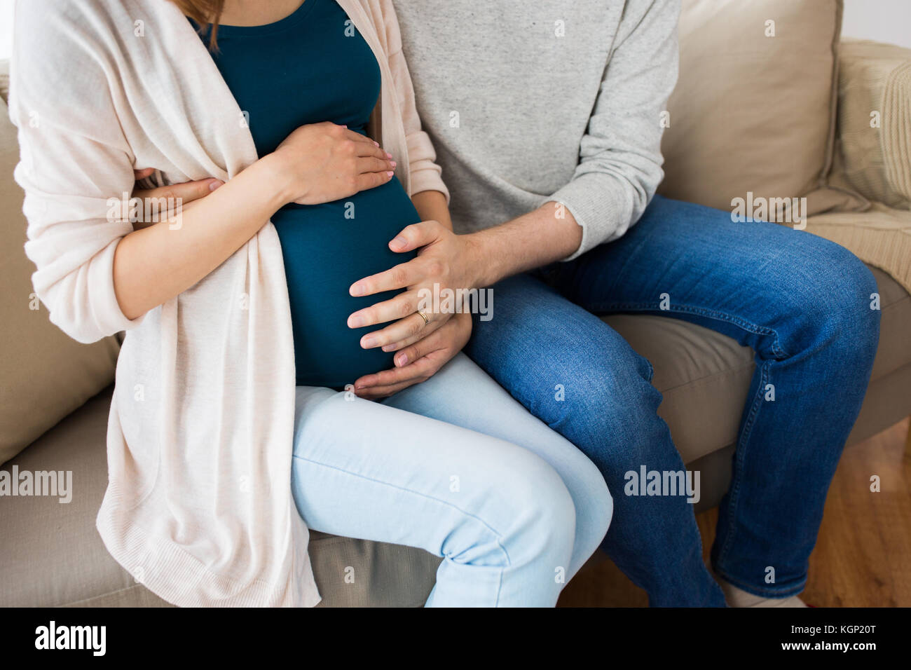close up of man and pregnant woman Stock Photo - Alamy