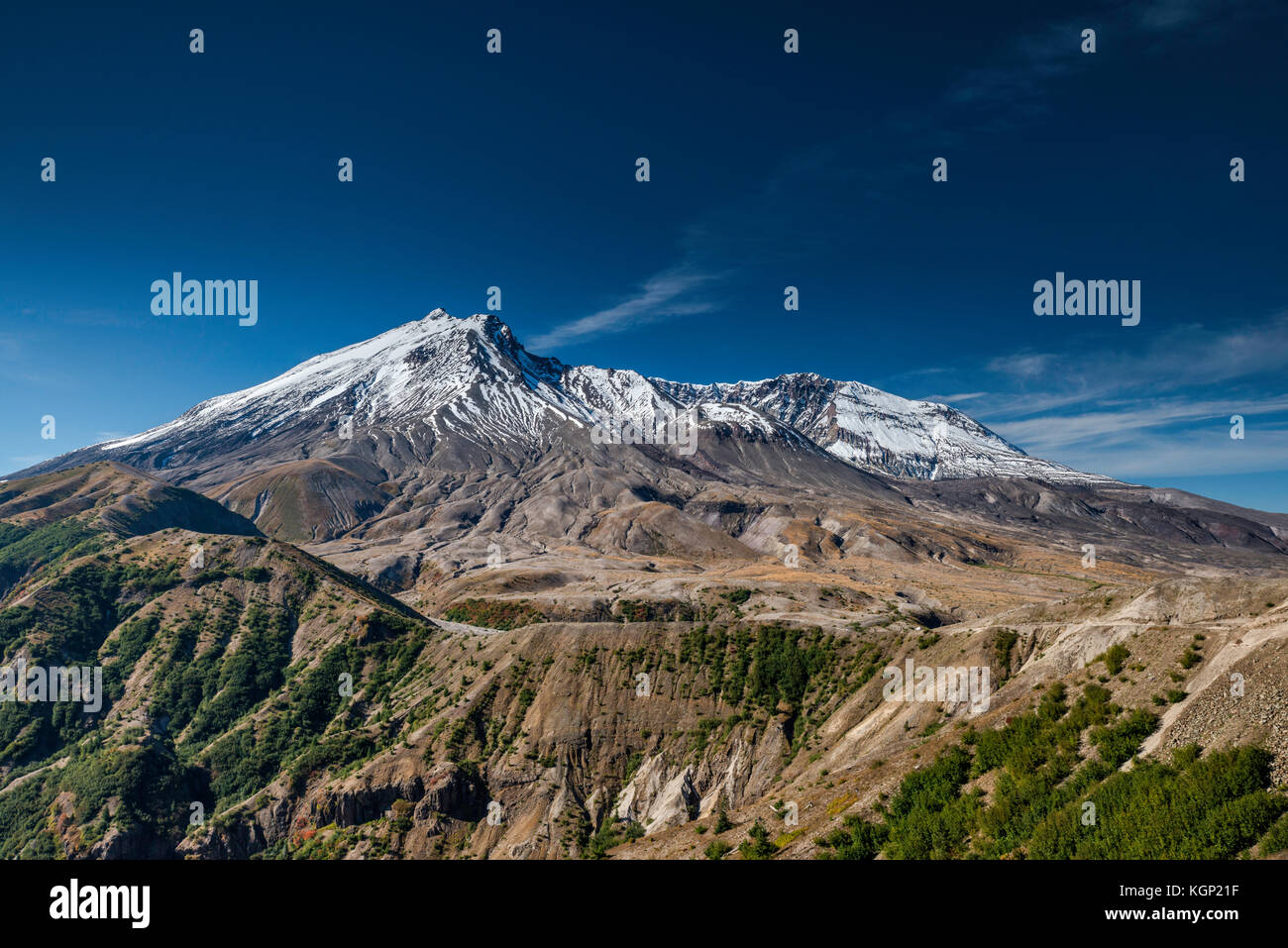 Mount St Helens volcano, from Windy Ridge Trail, Mount St Helens ...