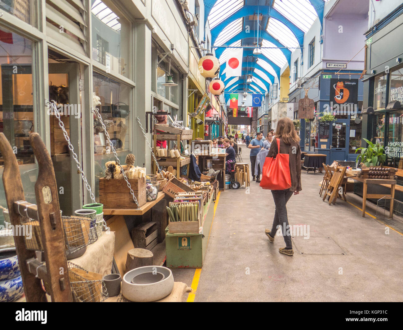 Brixton Market Row in Brixton-  one of the most vibrant and multicultural parts London Stock Photo
